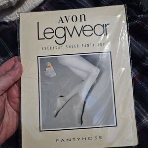 Brand New Vintage Avon Legwear Sheer Pantyhose - Cream